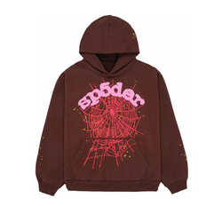 Brown Web Hoodie