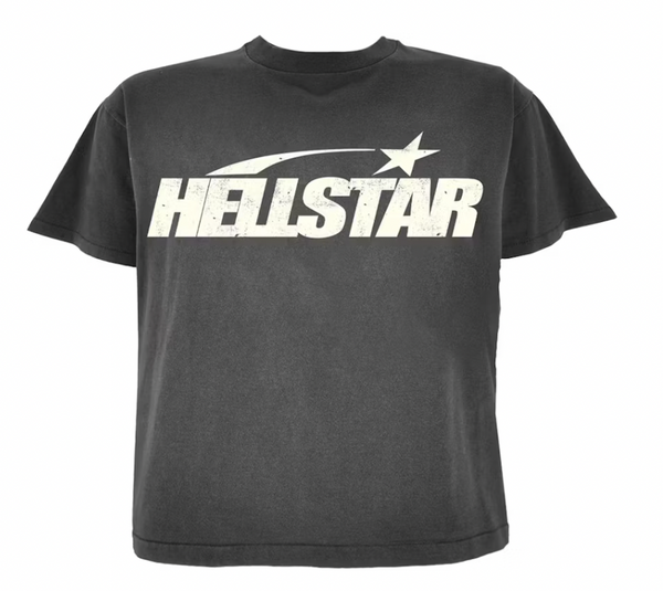 Black Faded Star Text Tee